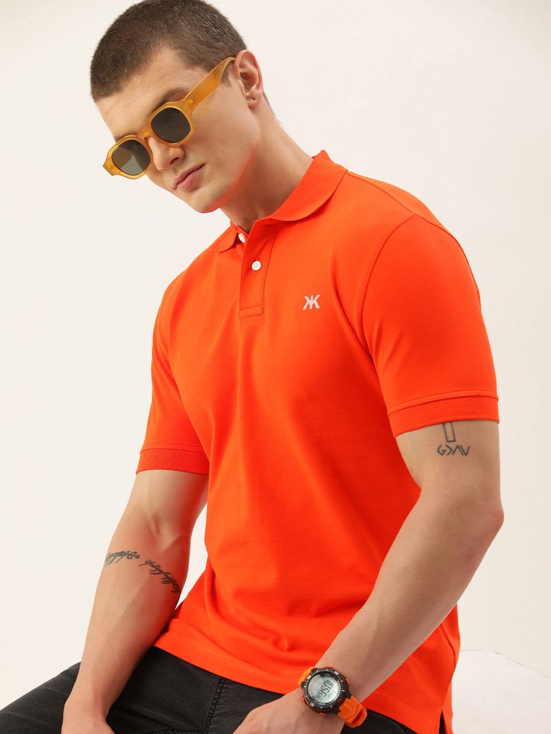Kook N Keech Men Polo Collar Slim Fit Pure Cotton T-shirt - view 1