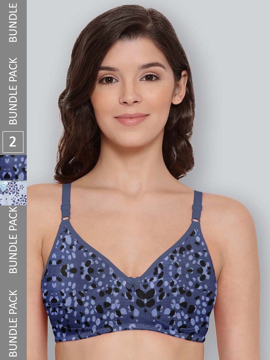LYRA Pack Of 2 Printed Combed Cotton Seamless Moulded Encircled Bra - view 1