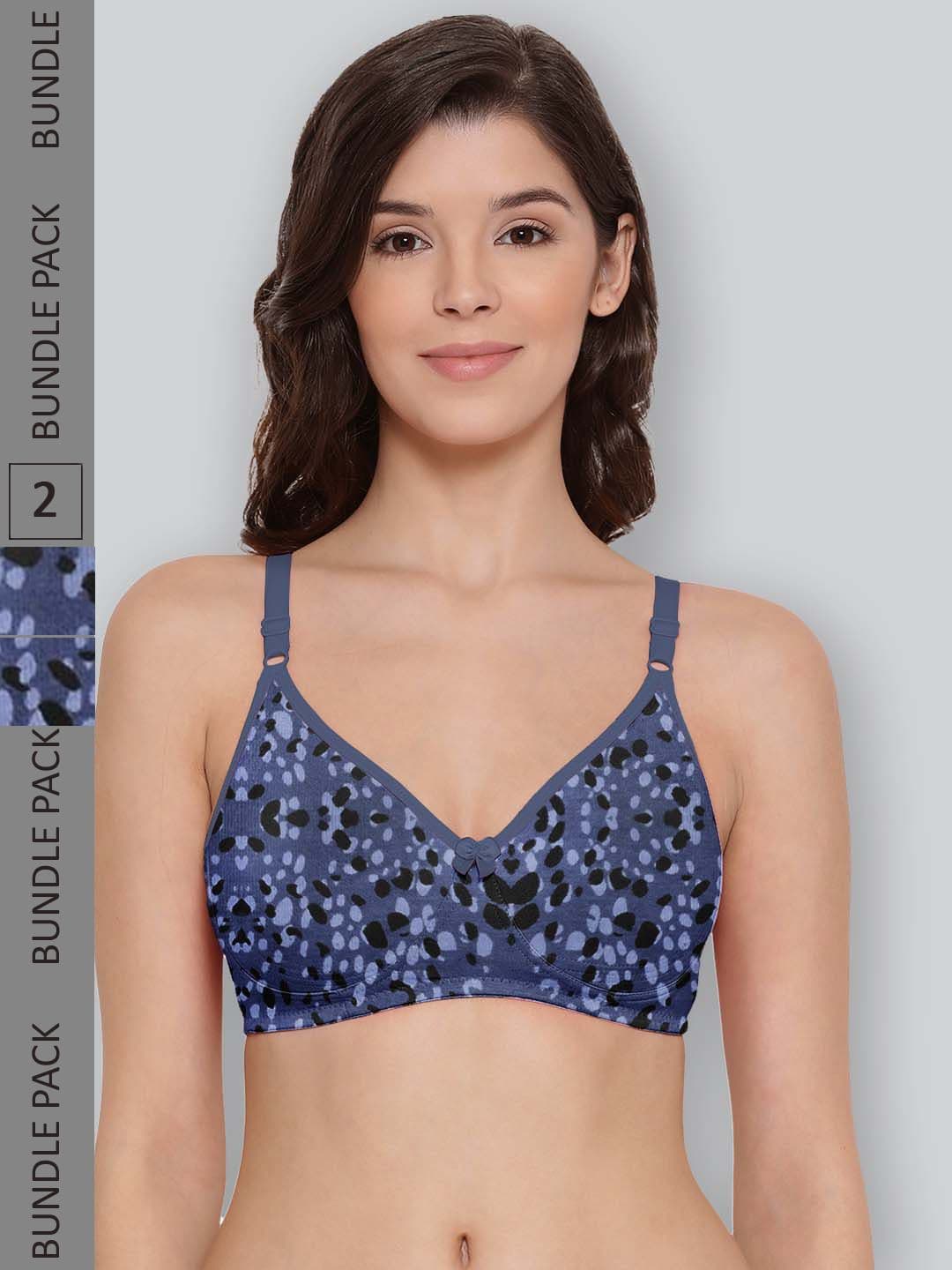 LYRA Pack Of 2 Printed Combed Cotton Seamless Moulded Encircled Bra - view 1