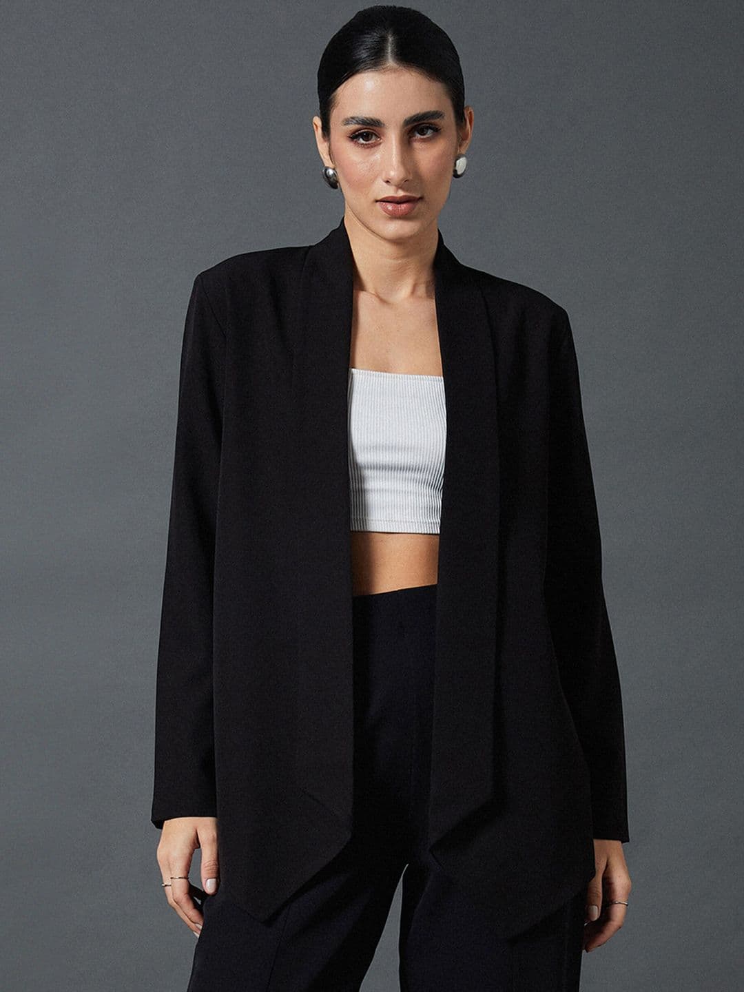 SASSAFRAS worklyf Comfort Fit Shawl Collar Front Open Blazer - view 1