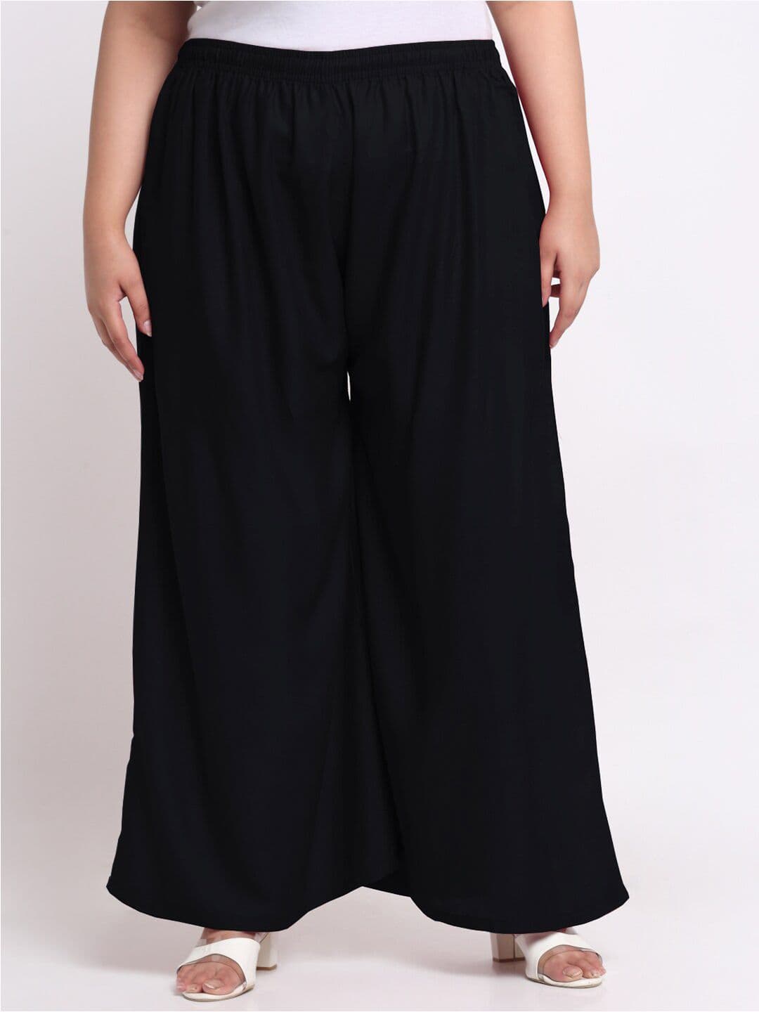 Trend Level Plus Size Flared Palazzos - view 1
