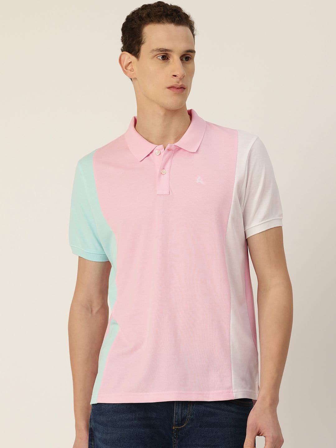 Parx Colourblocked Polo Collar T-shirt - view 1