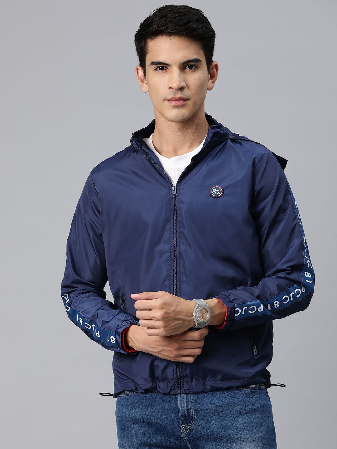 Pierre Carlo Men Typography Printed Sporty Jacket - view 1
