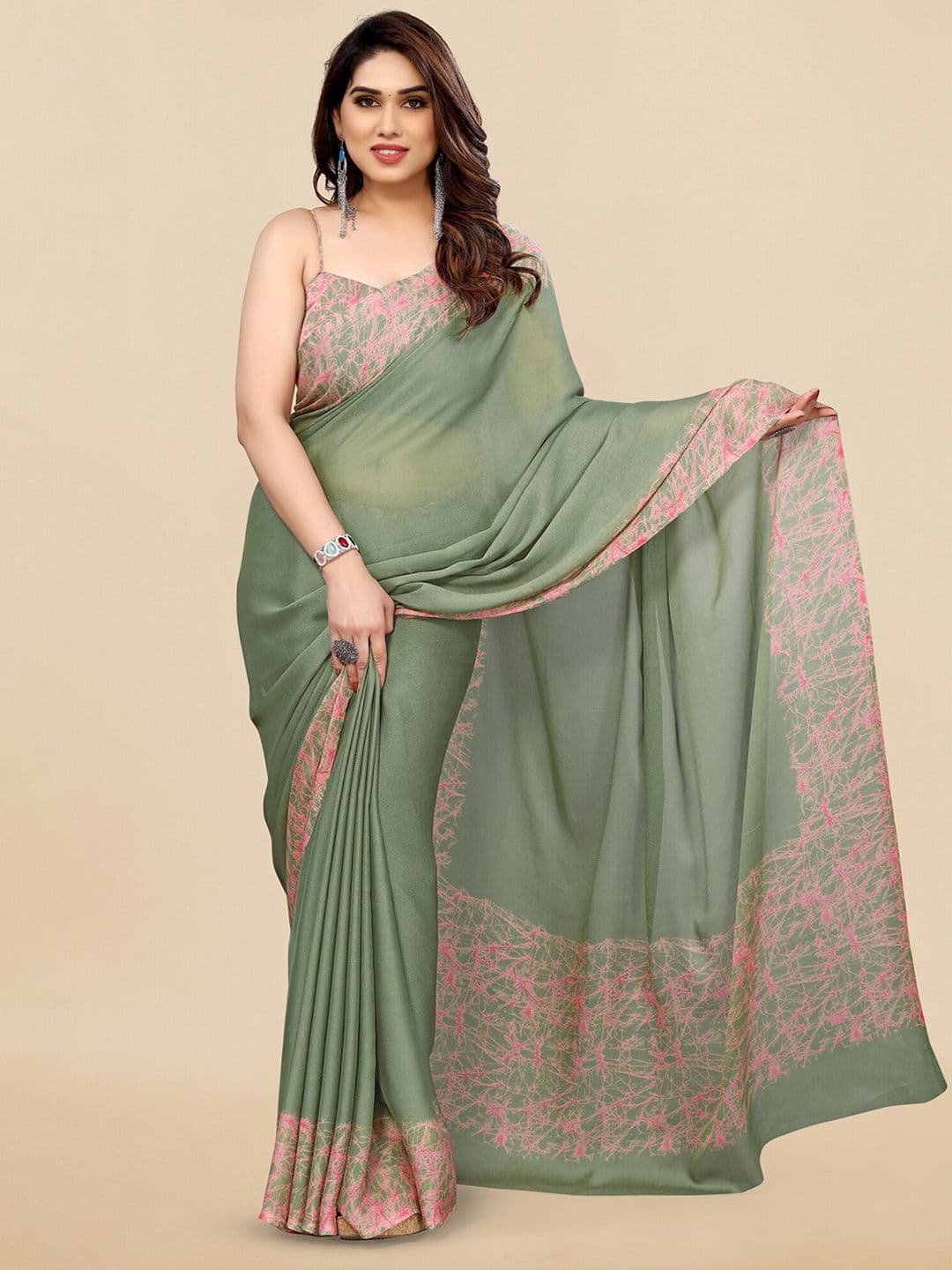 KALINI Poly Chiffon Saree - view 1
