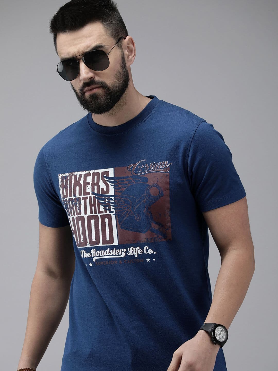 Roadster Men Graphic Printed Regular Fit T-shirt - view 1