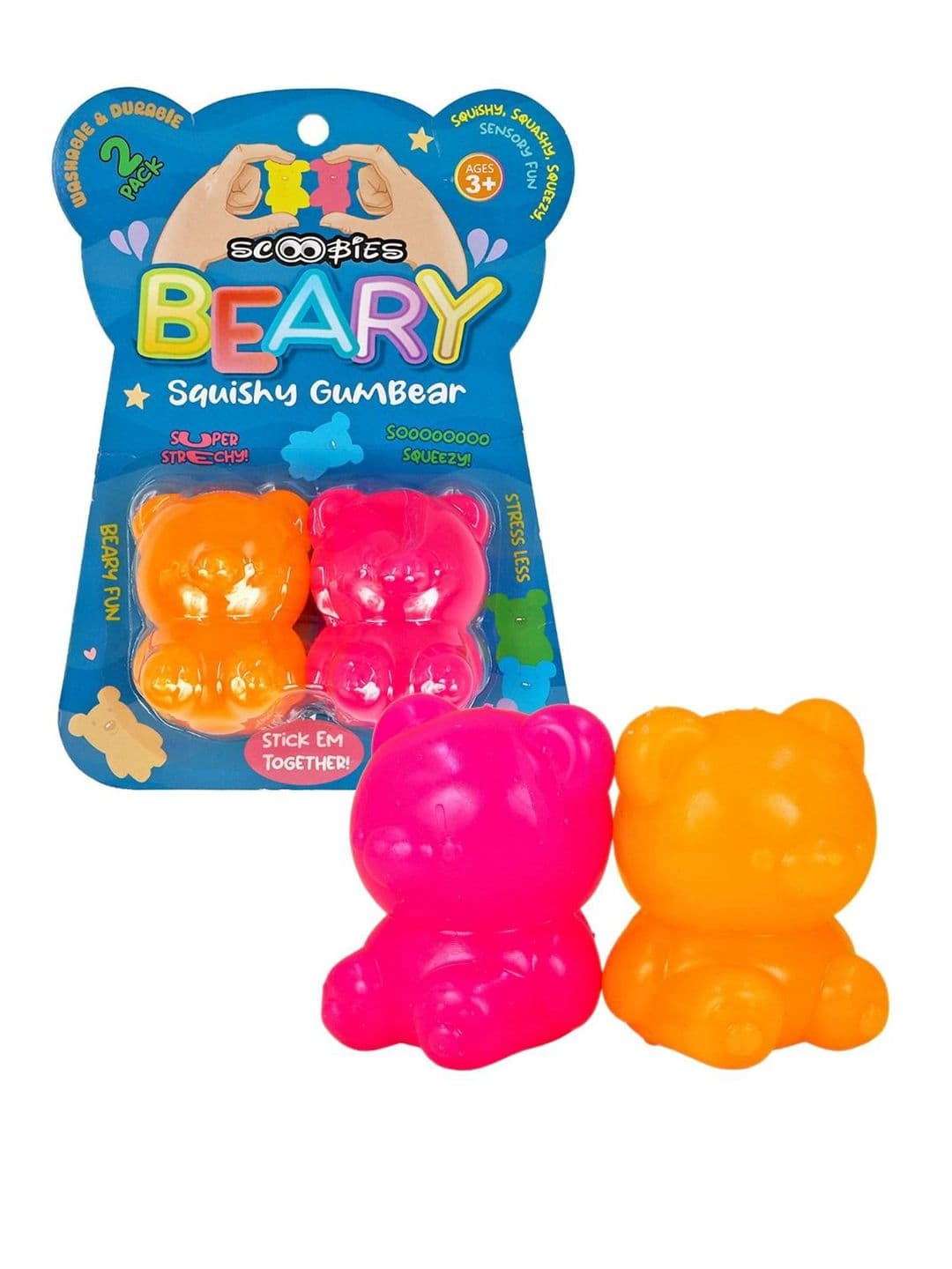 Scoobies Squishy Gumbear Set of 2 Stress Relief Non-Toxic Fidget Toys - view 1