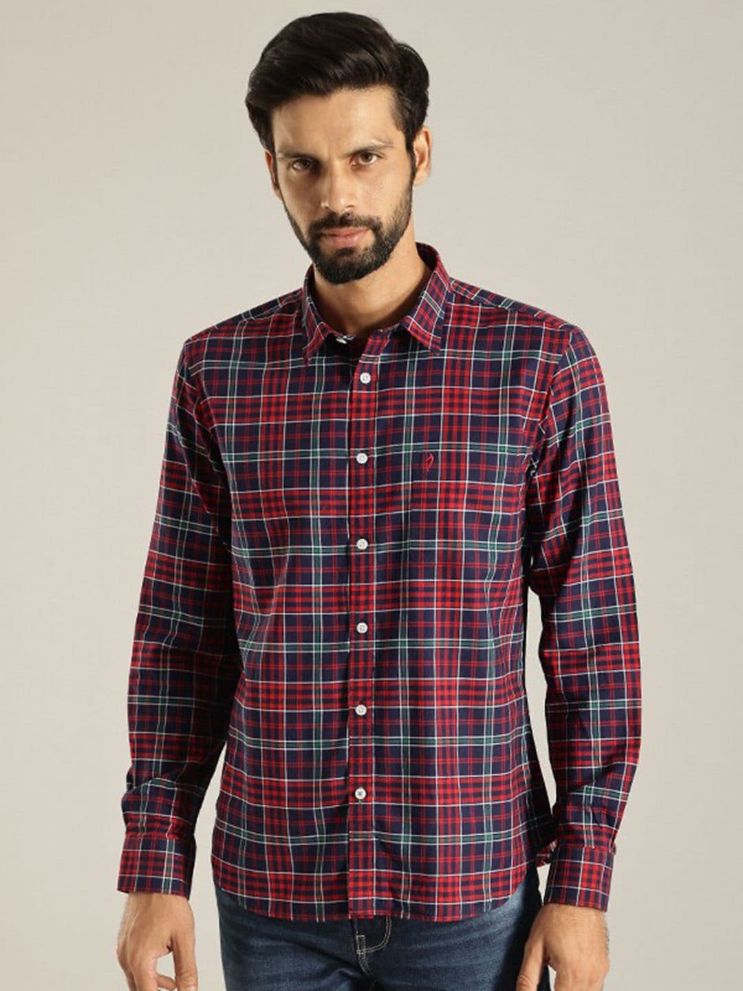 Indian Terrain Slim Fit Tartan Checked Pure Cotton Casual Shirt - view 1