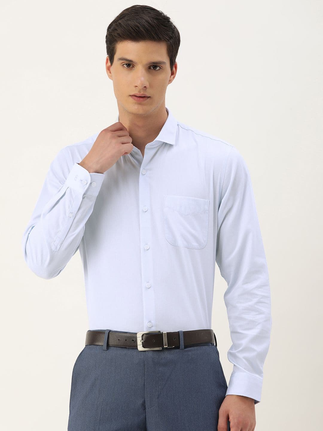 Peter England Men Slim Fit Opaque Formal Shirt - view 1