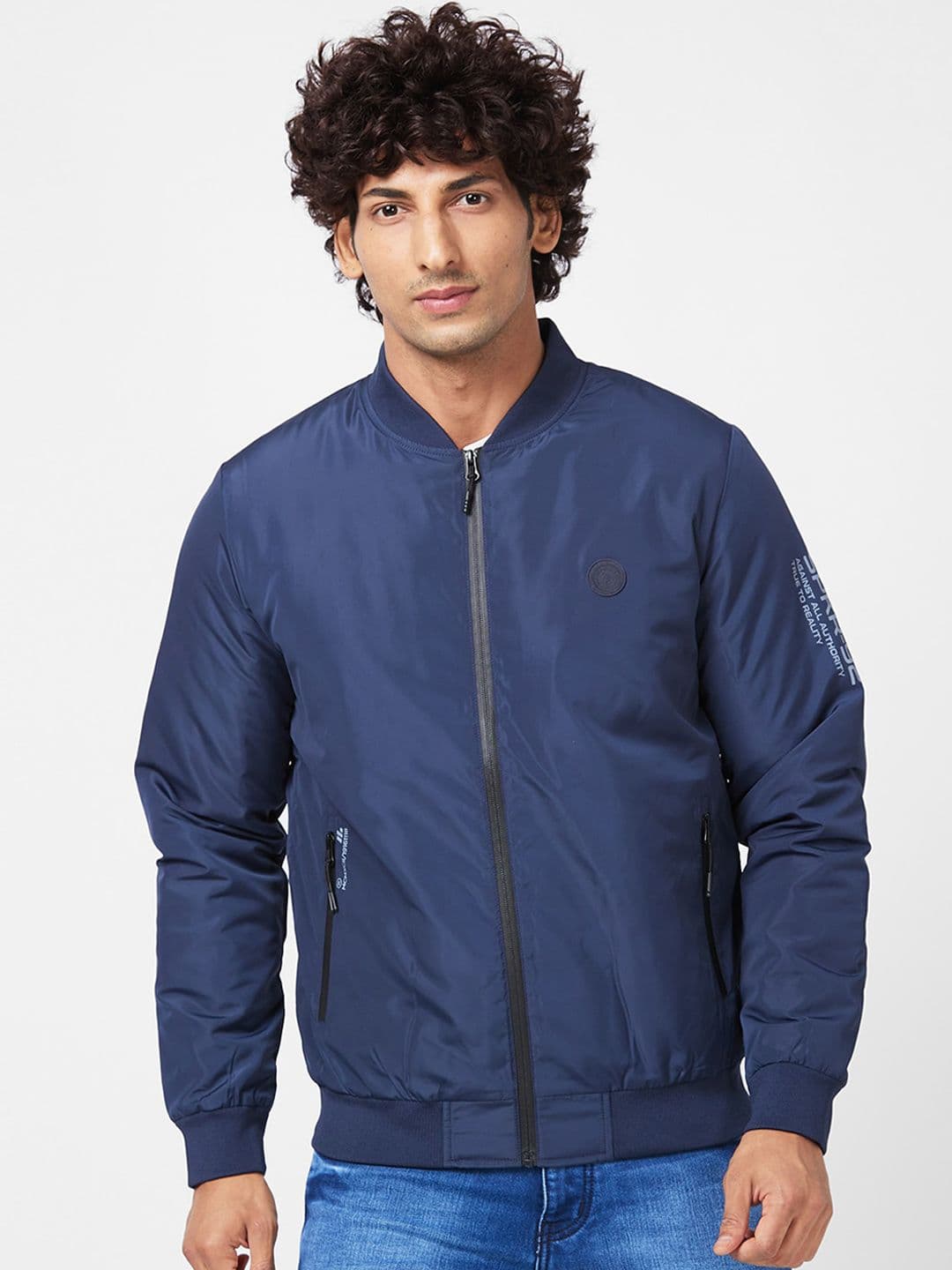 SPYKAR Henley Collar Bomber Jacket - view 1