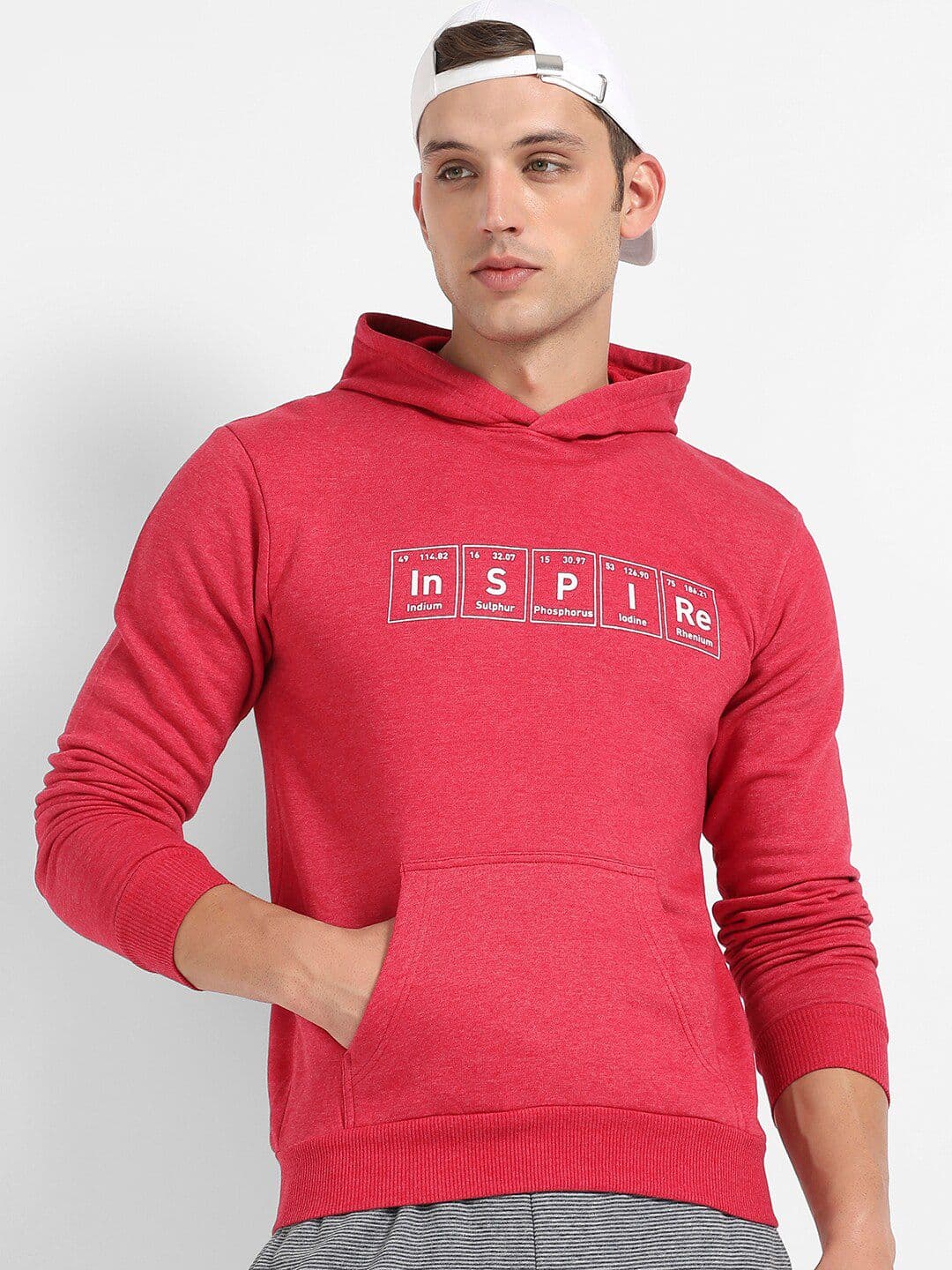 CAHOOT Typography Printed Hooded Cotton Pullover Sweatshirt - view 1