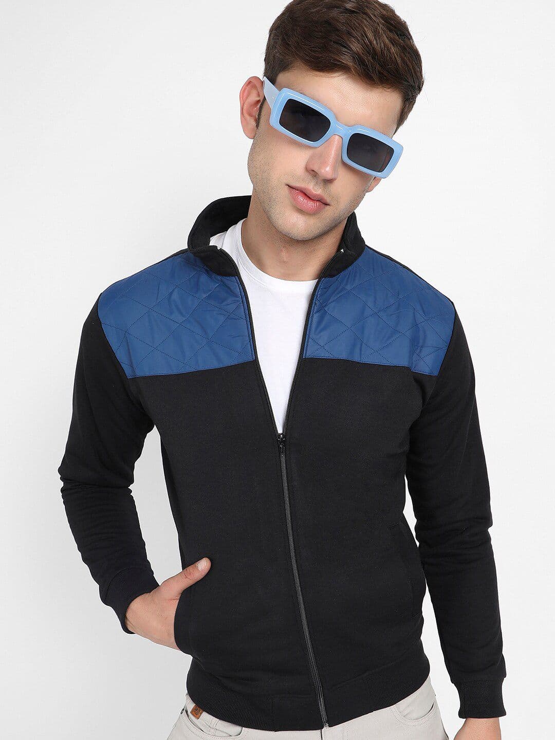 CAHOOT Colourblocked Quilted Windcheater Bomber Jacket - view 1