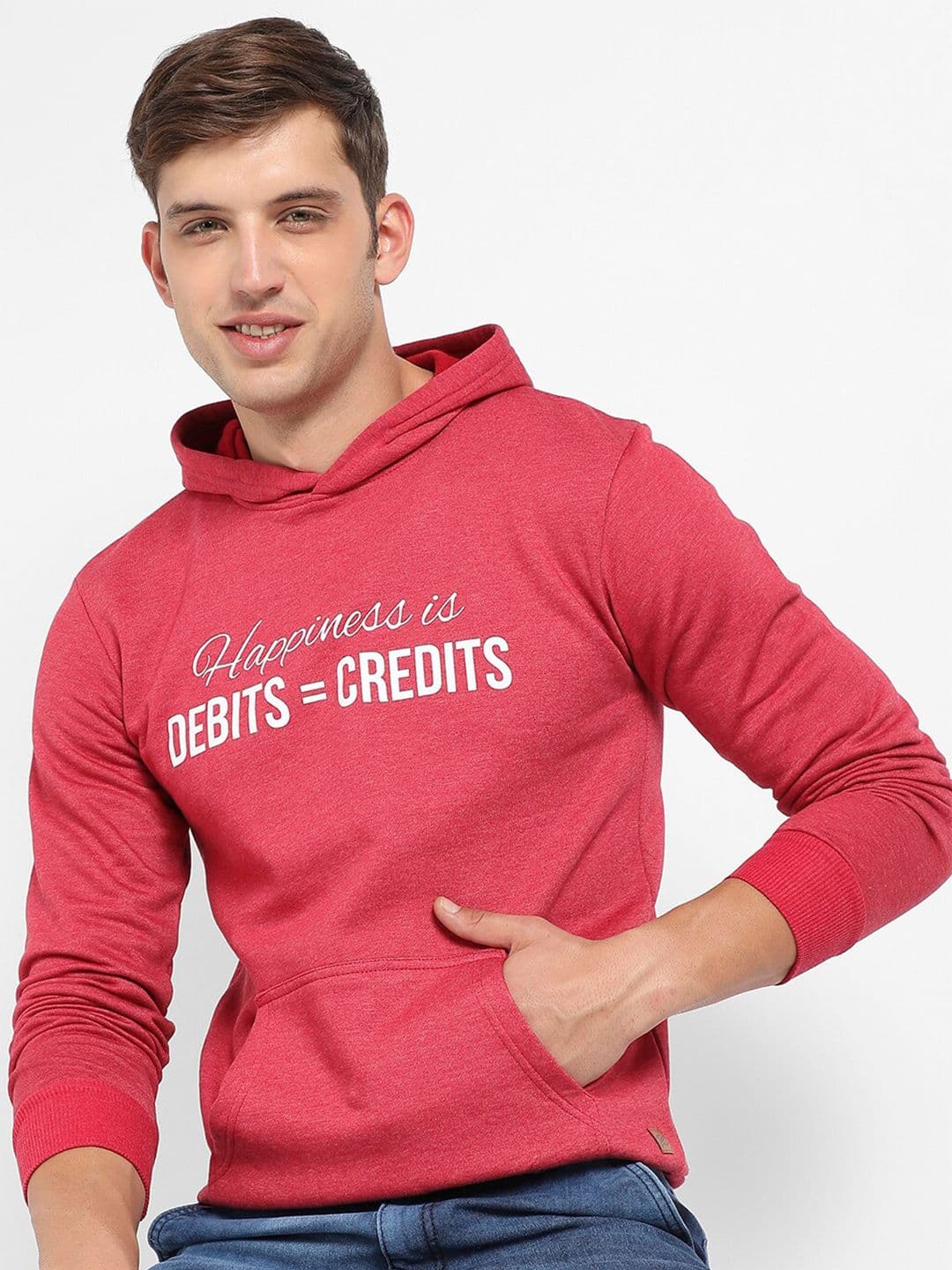 CAHOOT Campus Sutra Typography Printed Hooded Cotton Pullover Sweatshirt - view 1