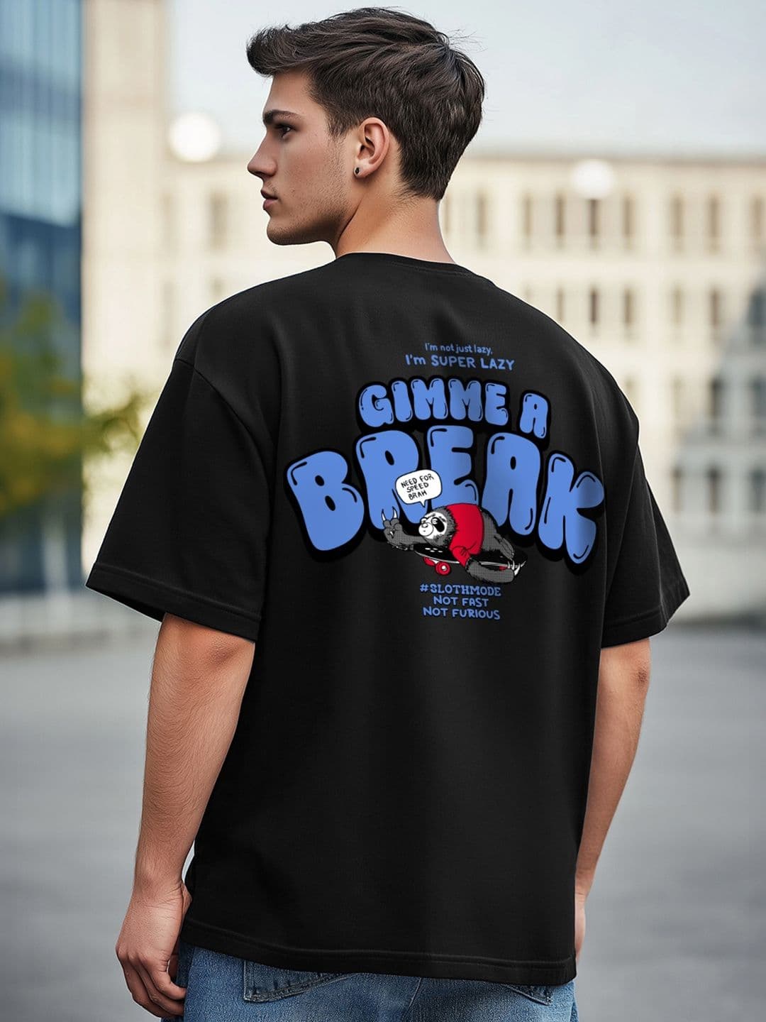 Bewakoof Graphic Printed Oversized Pure Cotton T-shirt - view 1