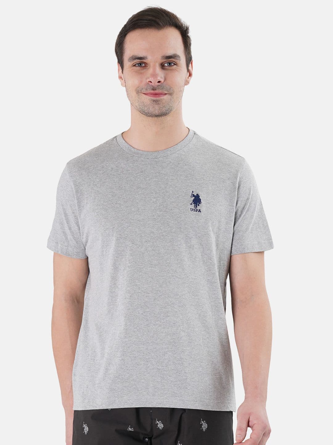 U.S. Polo Assn. Grey Solid Lounge T-Shirt - view 1