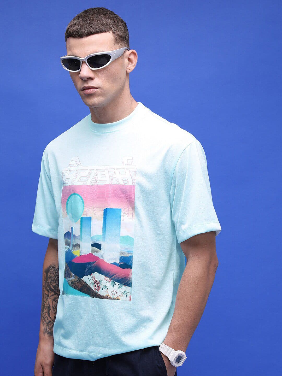 HIGHLANDER Unisex Graphic Printed Drop-Shoulder Oversized T-shirt - view 1