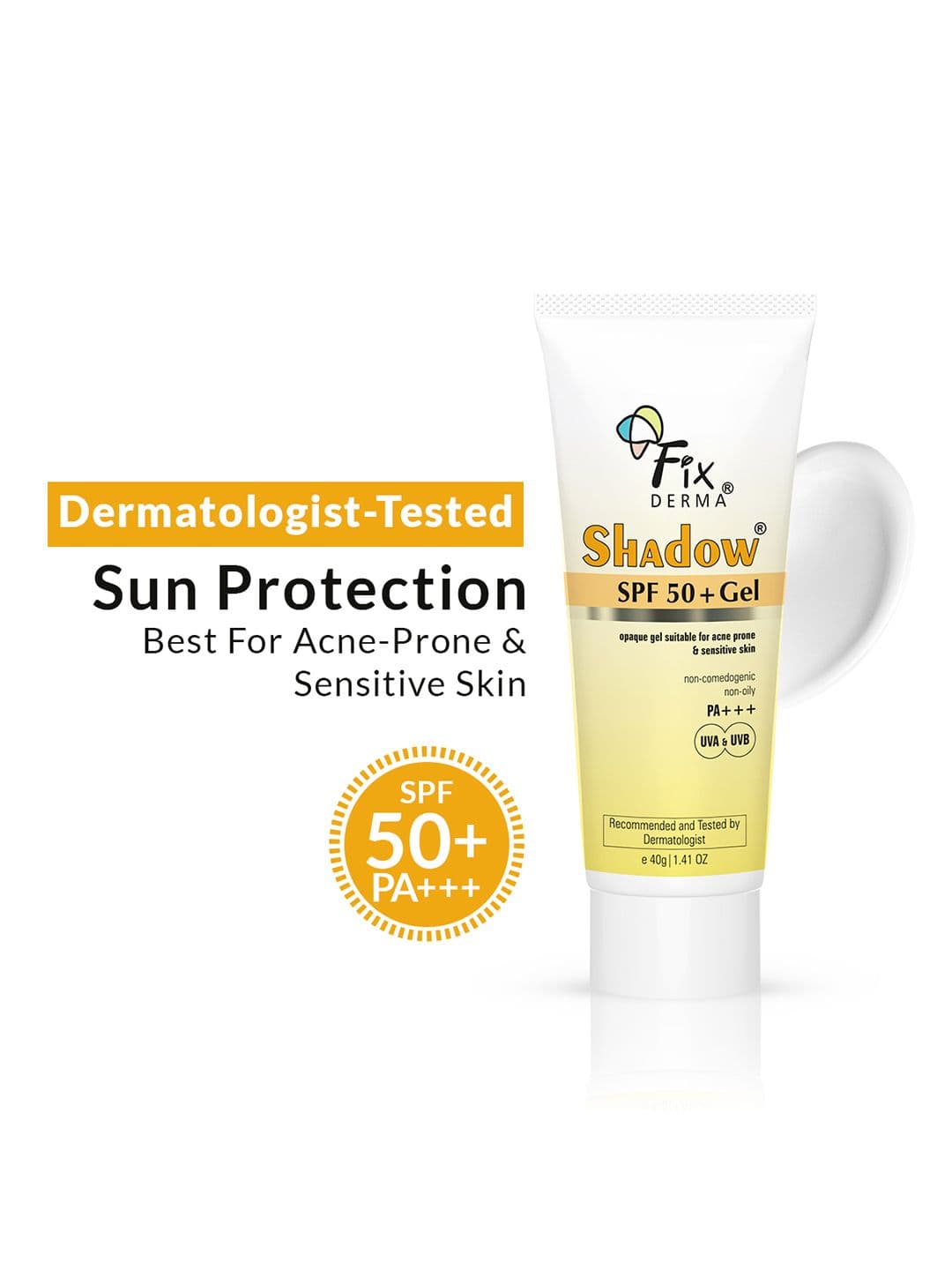 FIXDERMA Shadow SPF 50+ UVA & UVB Protection Gel Sunscreen - 40 g - view 1