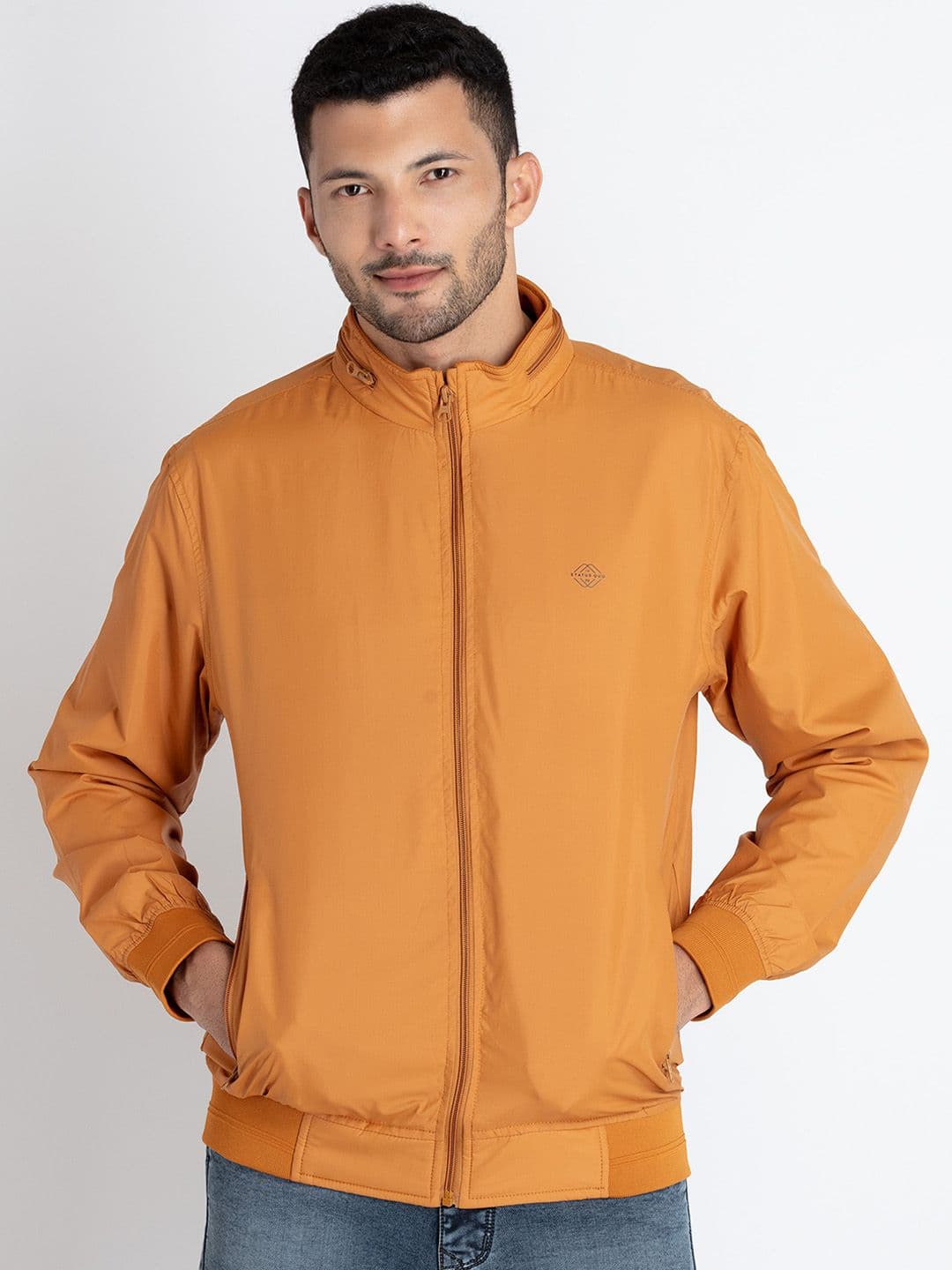 Status Quo Stand Collar Lightweight Bomber Jacket - view 1