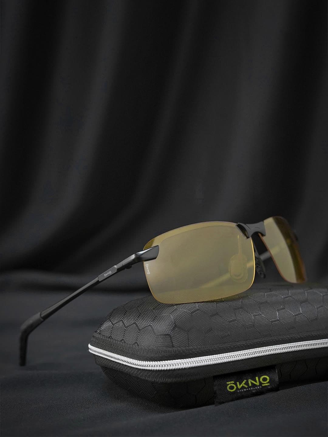 OKNO Unisex Rectangle Sunglasses with Polarised Lens OKCTroySC3EL1030 - view 1