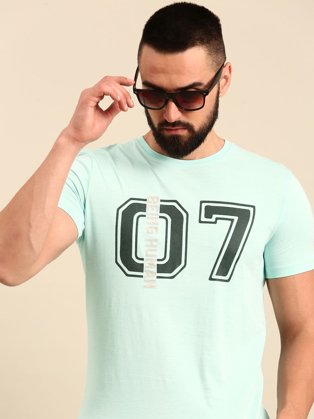 Being Human Varsity Printed Pure Cotton T-shirt - view 1