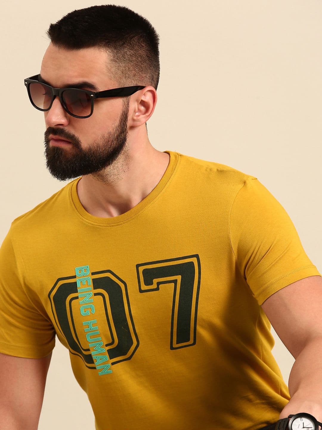 Being Human Varsity Printed Pure Cotton T-shirt - view 1