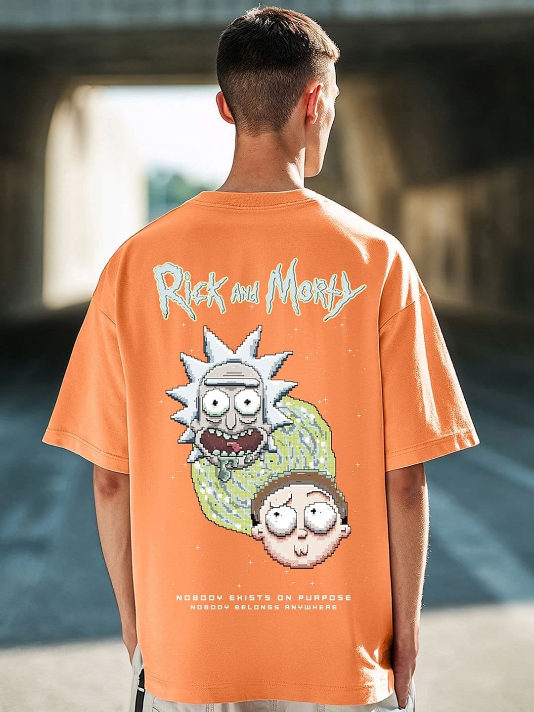 Bewakoof Rick & Morty Printed Pure Cotton Oversized T-shirt - view 1
