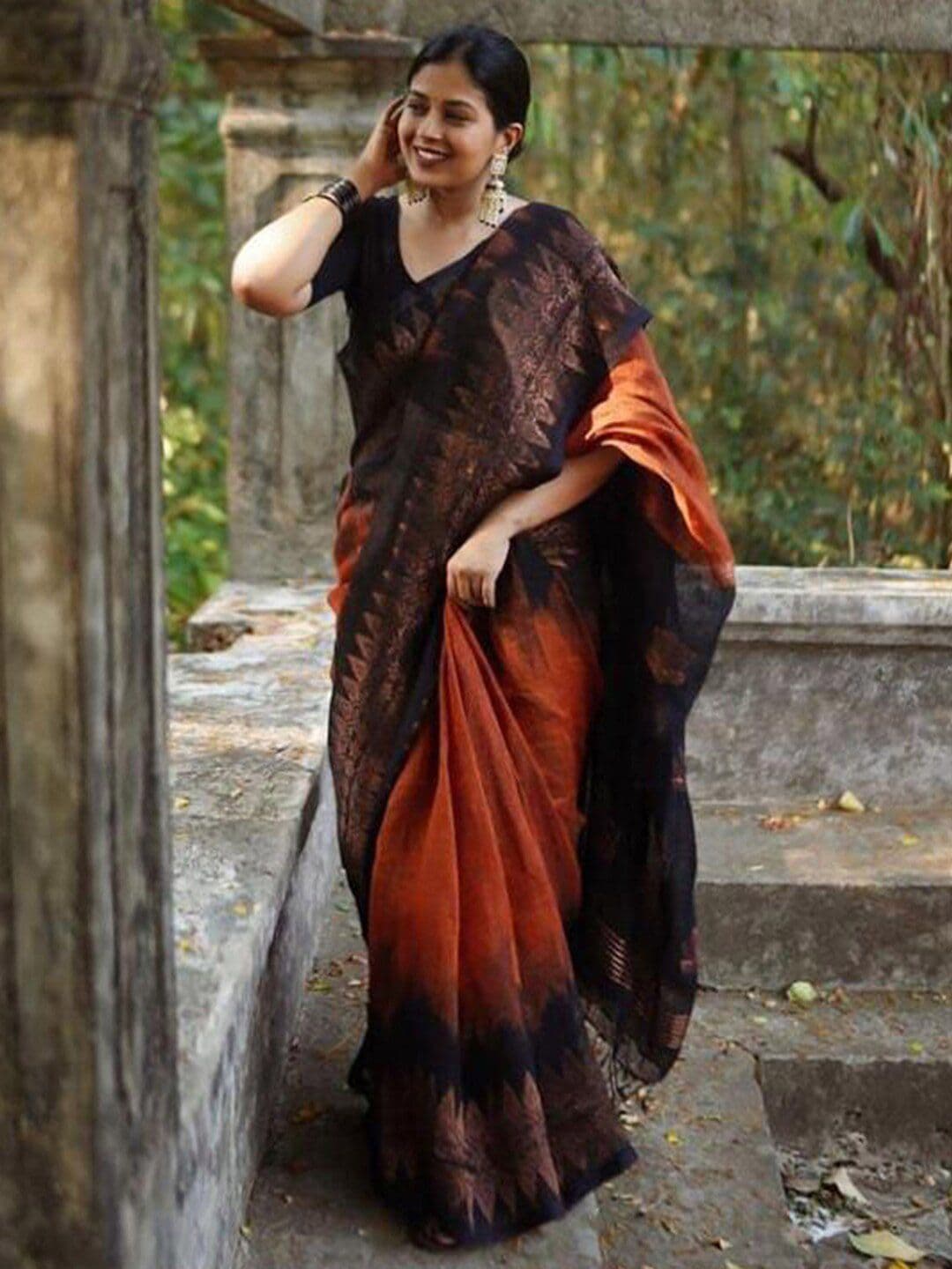 Mitera Woven Design Zari Saree - view 1