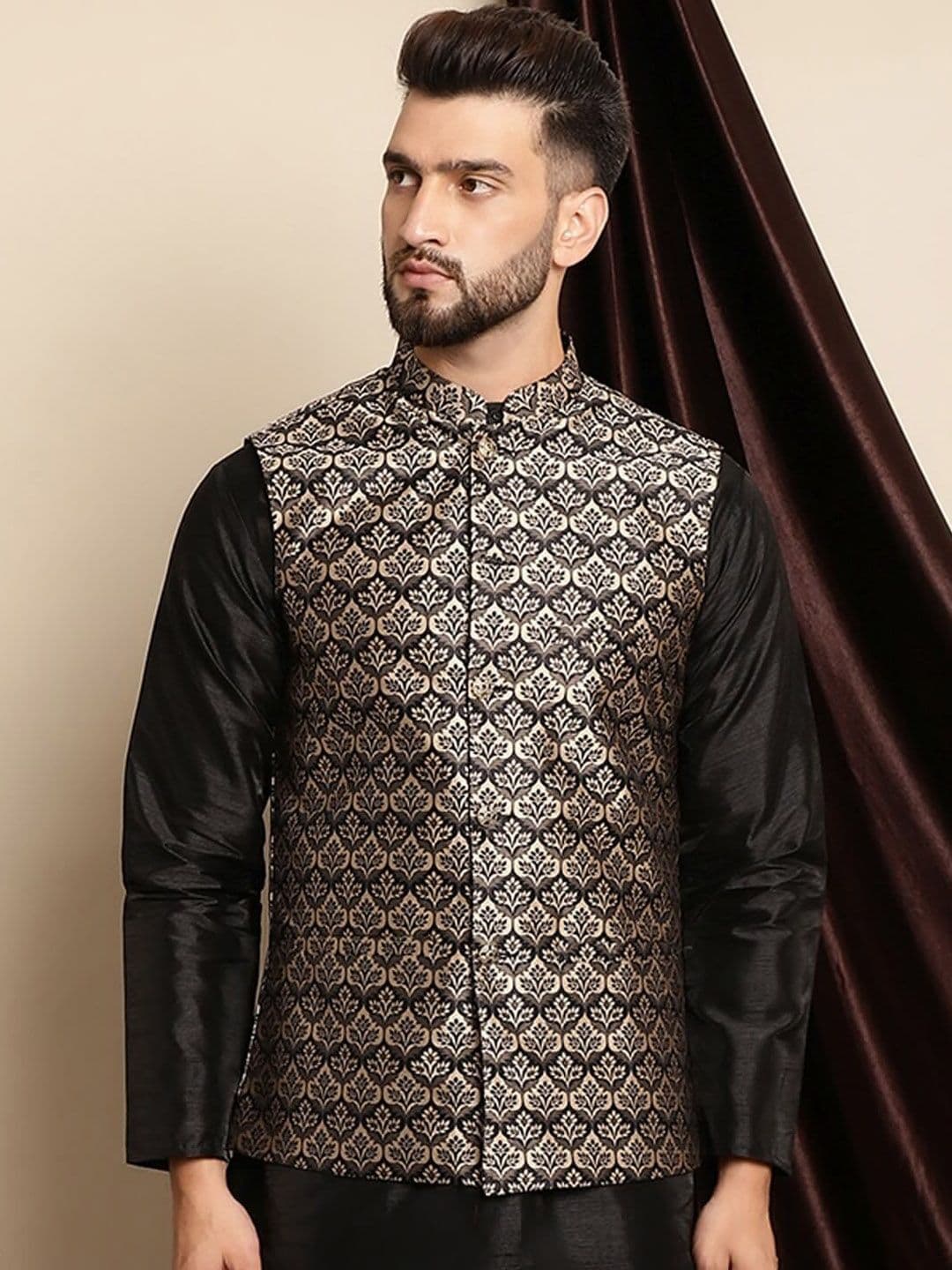 Anouk Woven Design Nehru Jacket - view 1