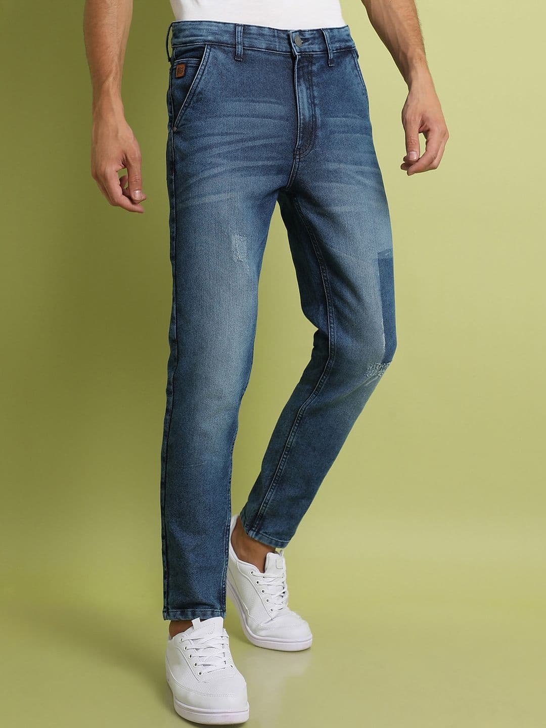 CAHOOT Campus Sutra Men Classic Slim Fit Low Distress Heavy Fade Jeans - view 1
