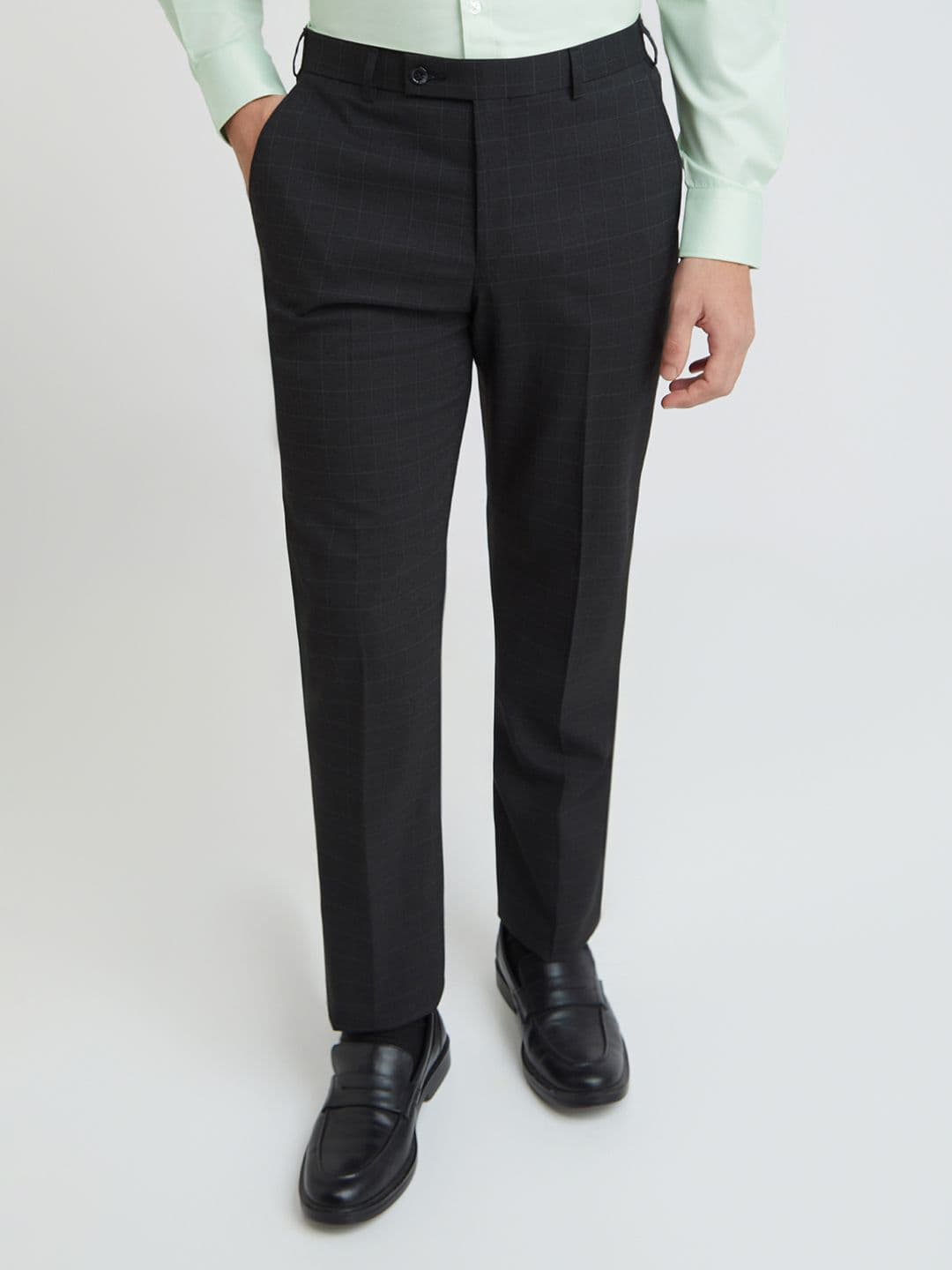 Park Avenue Men Mid-Rise Checked Formal Trouser - view 1