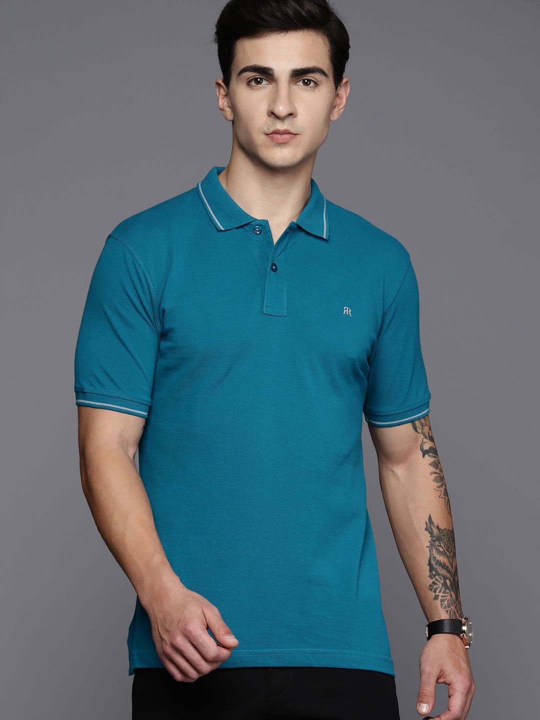 Raymond Polo Collar Pure Cotton T-shirt - view 1