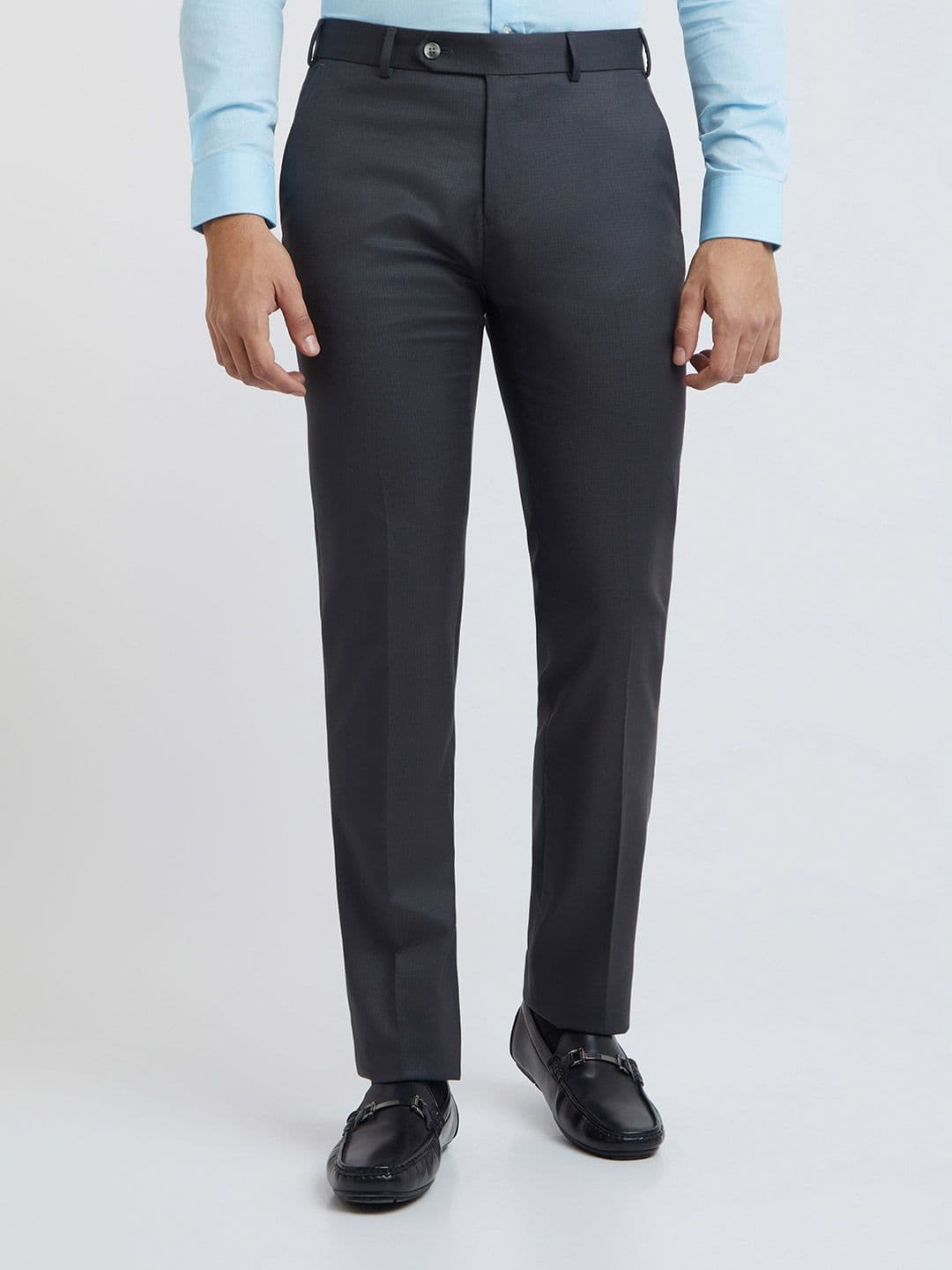 Raymond Men Checked Slim Fit Formal Trousers - view 1