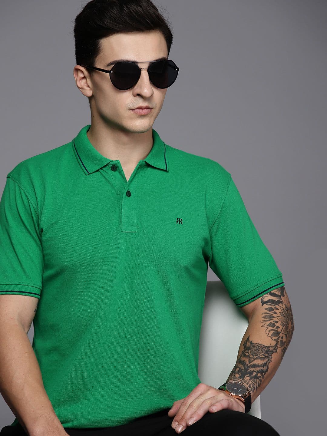 Raymond Polo Collar Pure Cotton T-shirt - view 1