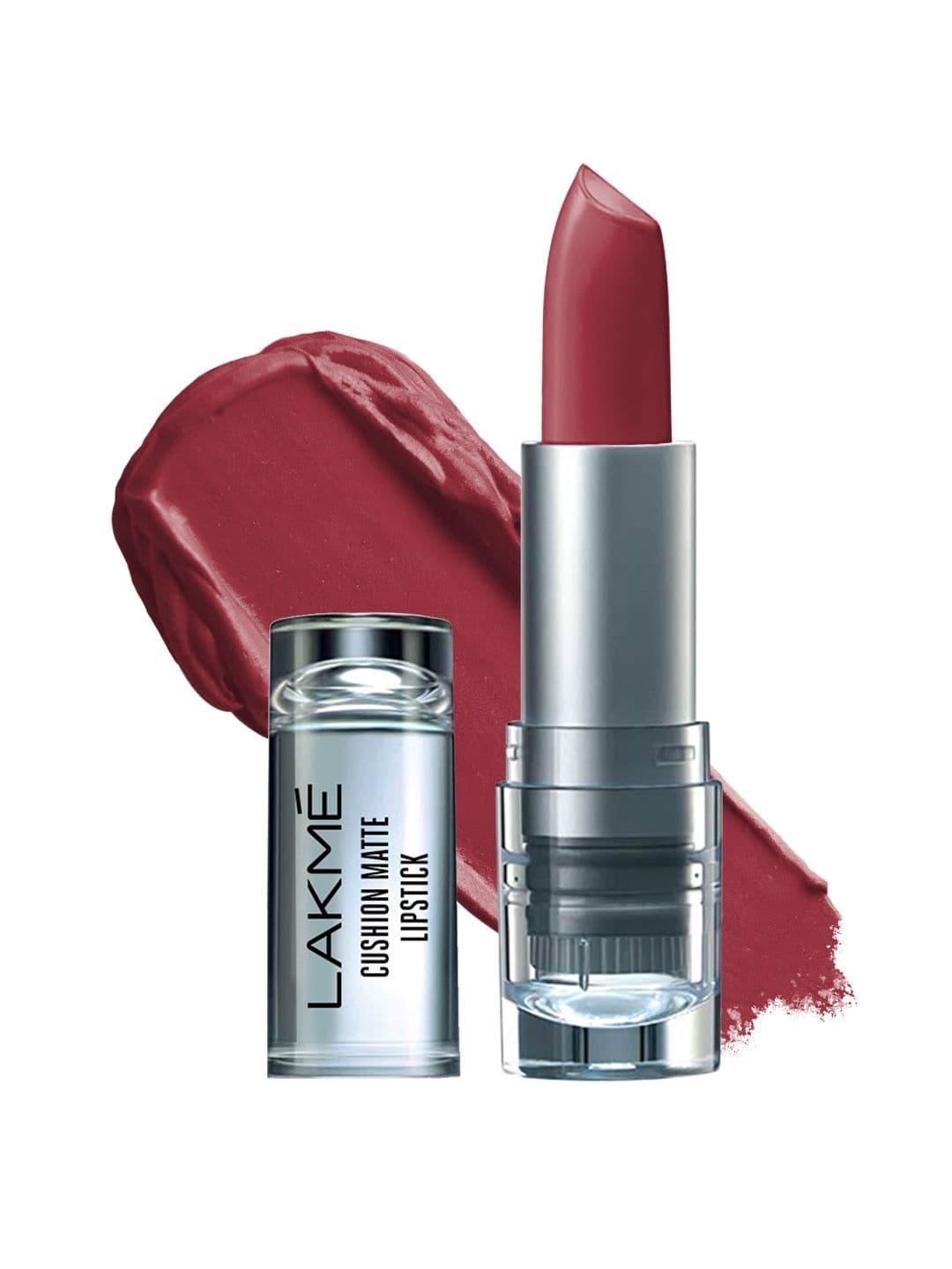 Lakme Cushion Matte Long Lasting Lipstick With French Rose Oil Ext 4.5g - Red Royale - view 1