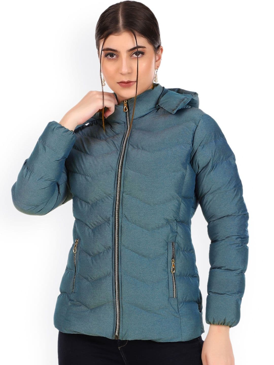 Brazo Women Hooded Lightweight Puffer Jacket - view 1