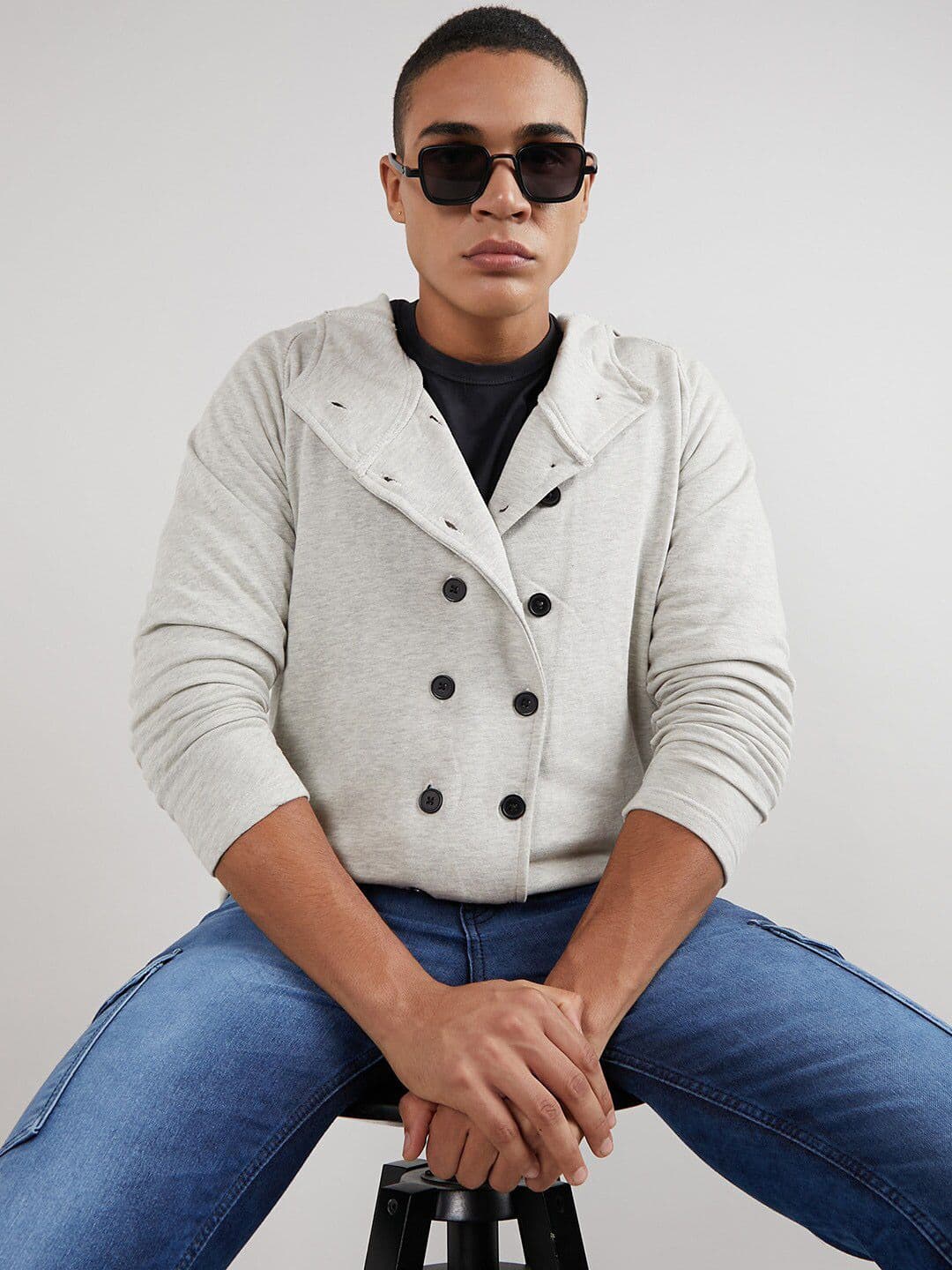 CAHOOT Hooded Windcheater Cotton Open Front Jacket - view 1