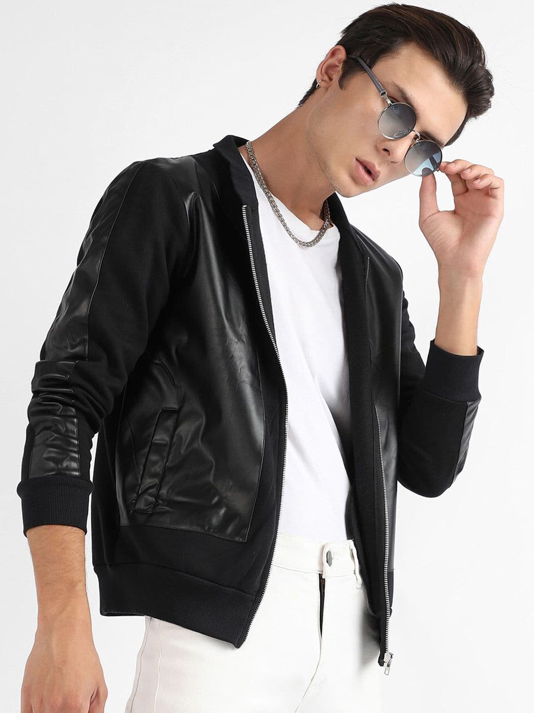CAHOOT Windcheater Cotton Leather Jacket - view 1