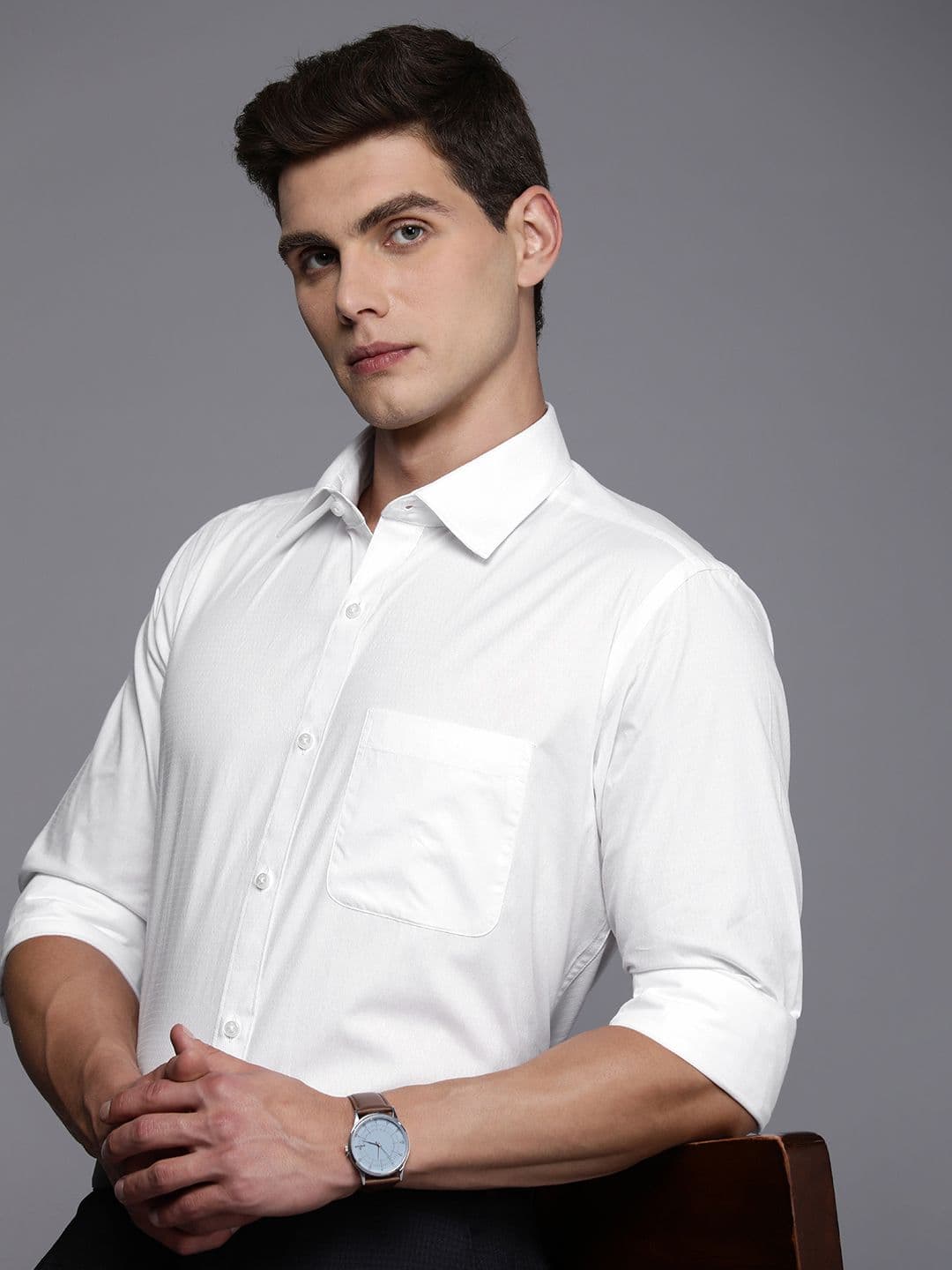 Raymond Slim Fit Pure Cotton Formal Shirt - view 1