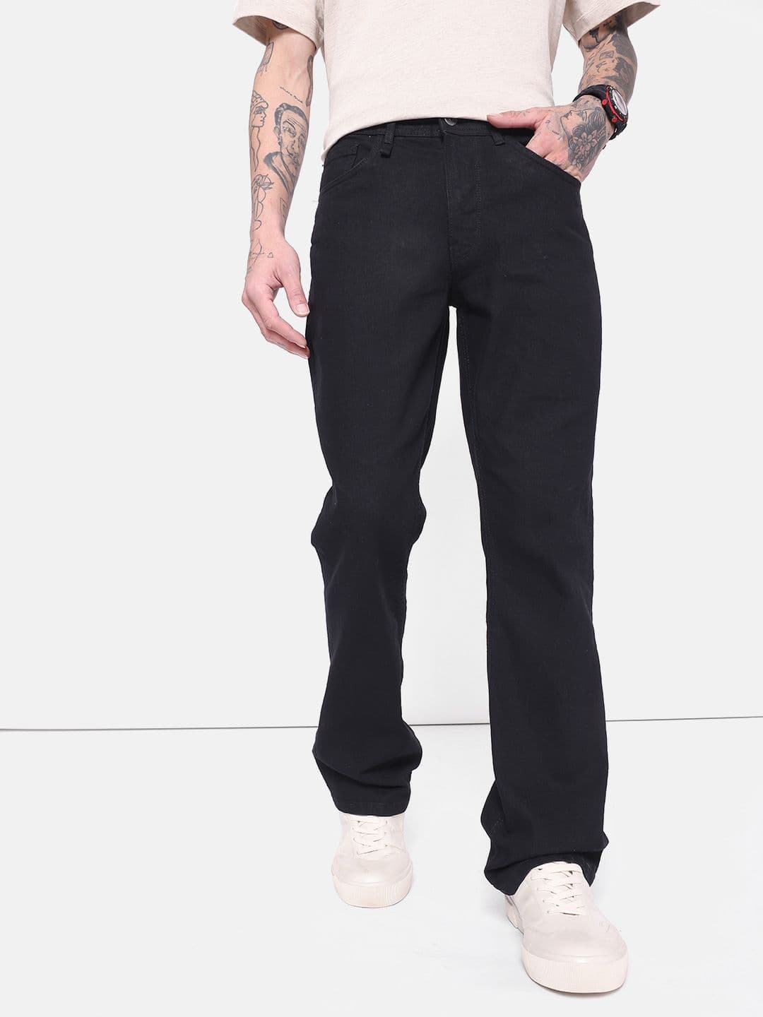 The Roadster Life Co. Men Bootcut Stretchable Mid Rise Jeans - view 1