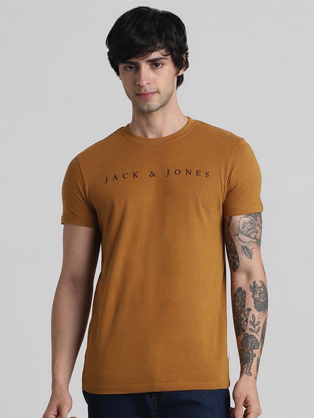 Jack & Jones Typography Printed Round Neck Slim Fit T-shirt - view 1