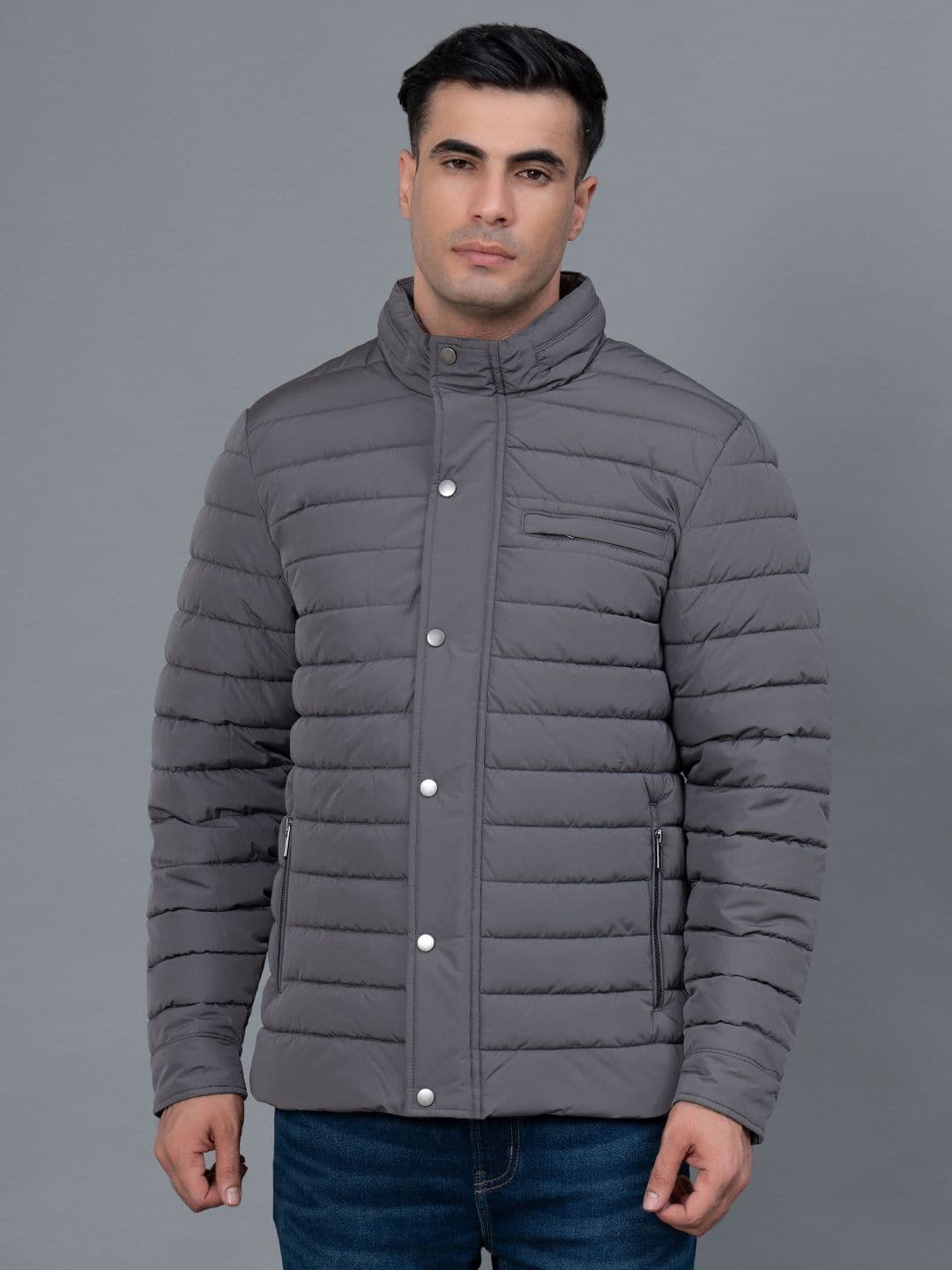 Red Tape Men Stand Collar Padded Jacket - view 1