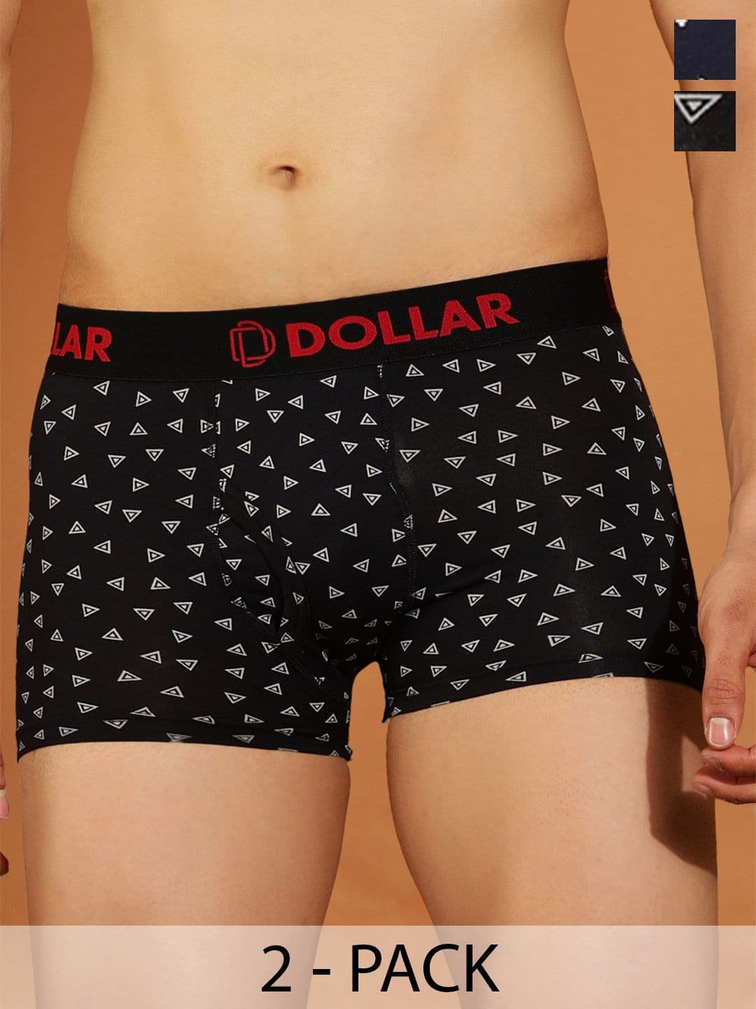Dollar Bigboss Men Printed Pack of 2 Cotton Spandex Trunk - view 1