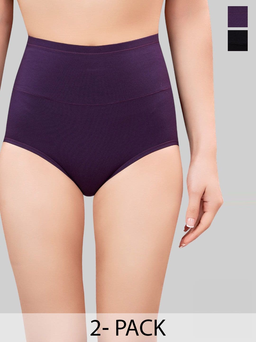 PLUMBURY Pack Of 2 Tummy Tucker Briefs - view 1