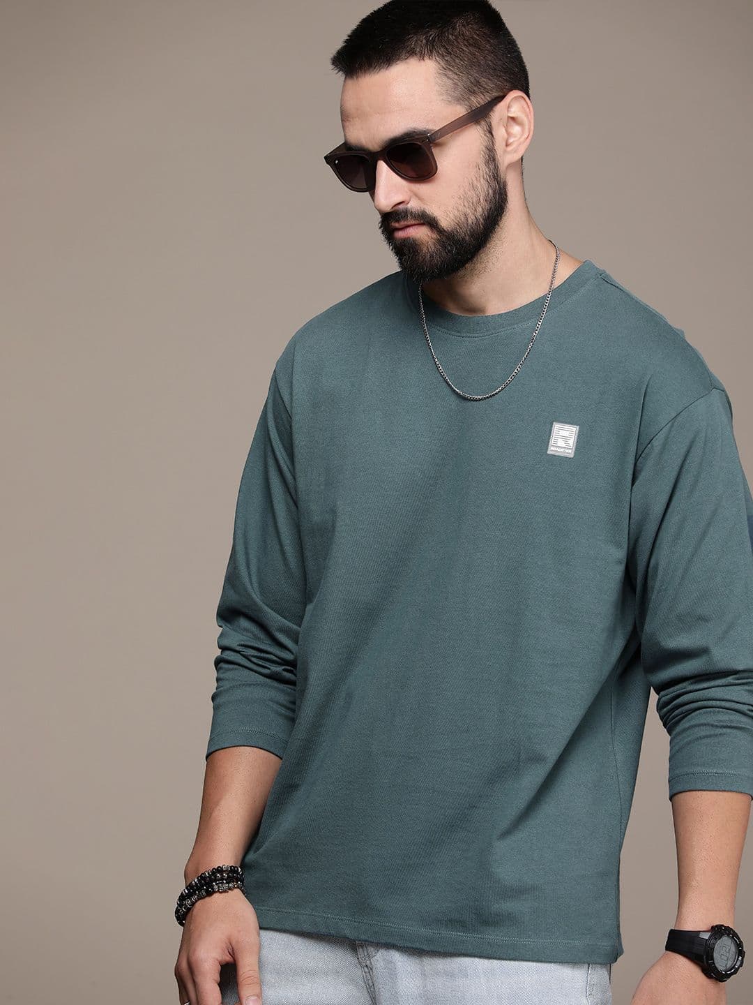 The Roadster Life Co. Drop-Shoulder Pure Cotton T-shirt - view 1