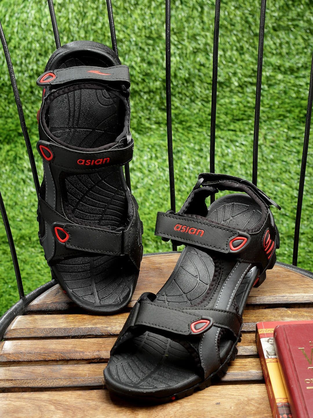 ASIAN Men VINTAGE-02 Textured Sports Sandals With Velcro Closure - view 1