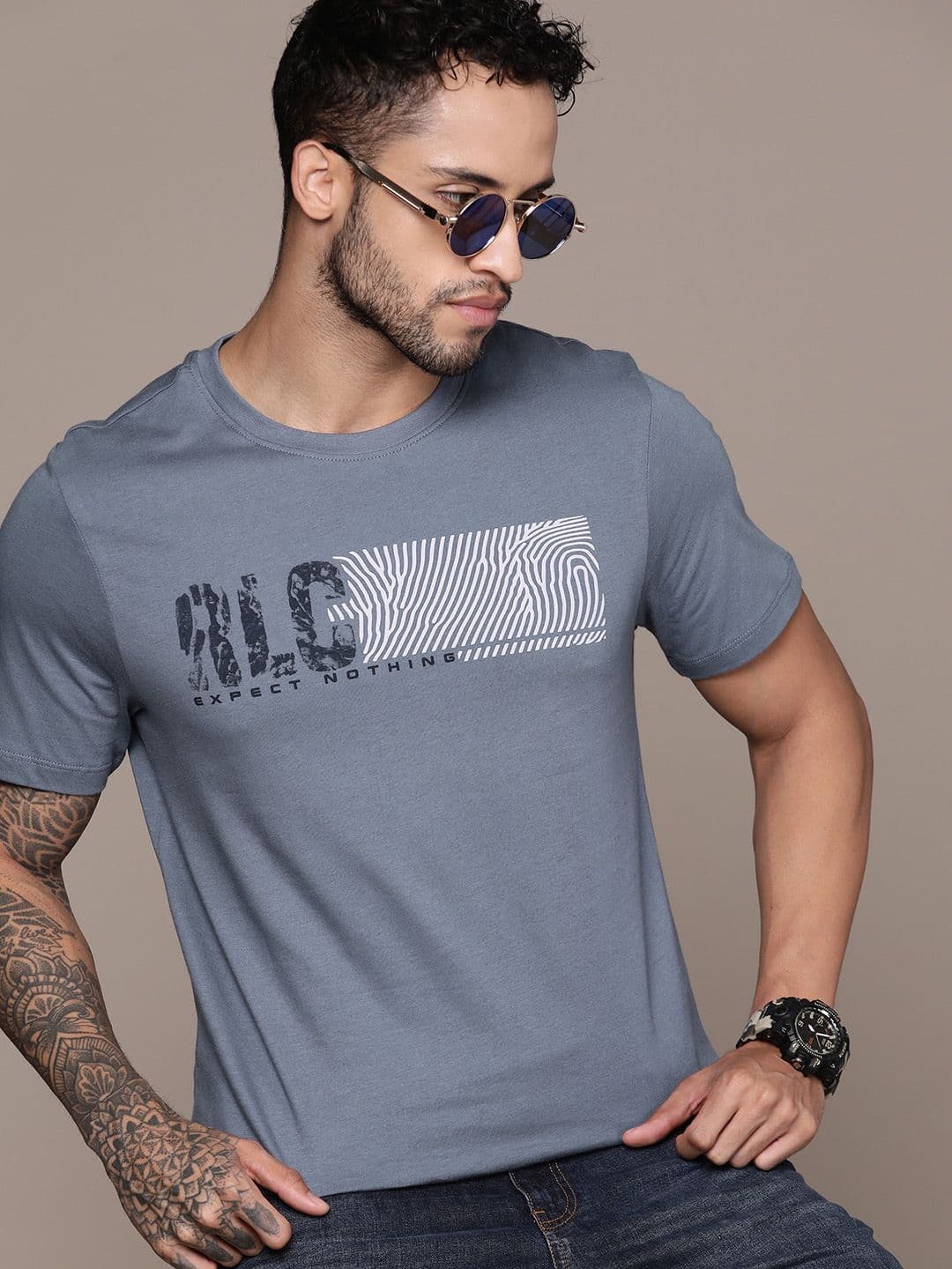 The Roadster Lifestyle Co. Graphic Printed Pure Cotton T-shirt - view 1