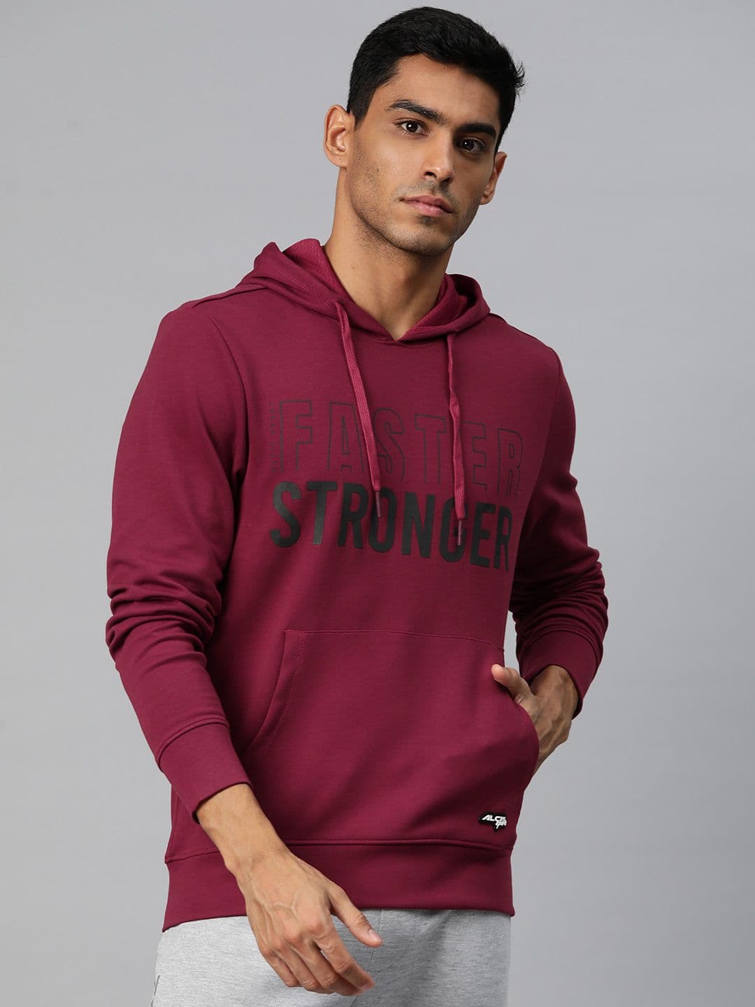 Alcis Men Printed AeroFlex Hooded Sweatshirt - view 1