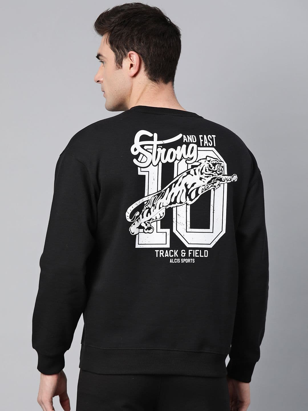 Alcis Typography Printed Full Sleeves Pullover Sweatshirt - view 1