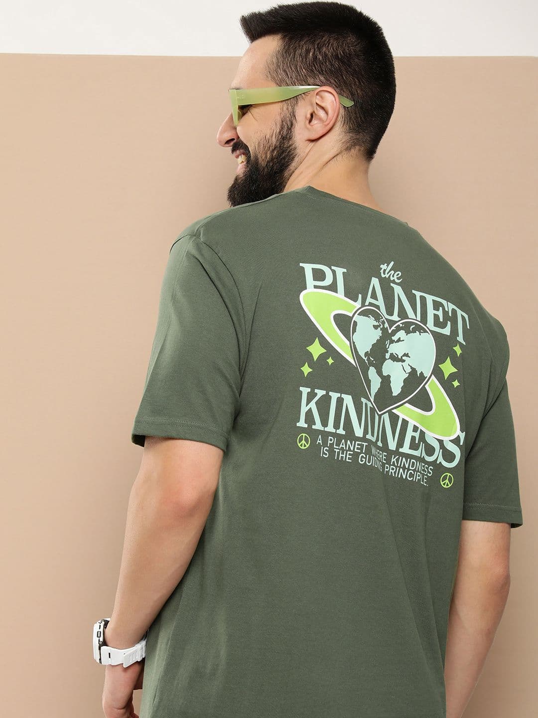 HERE&NOW Men Printed Pure Cotton T-shirt - view 1