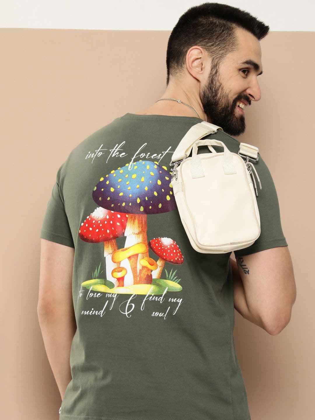 HERE&NOW Men Printed Pure Cotton T-shirt - view 1