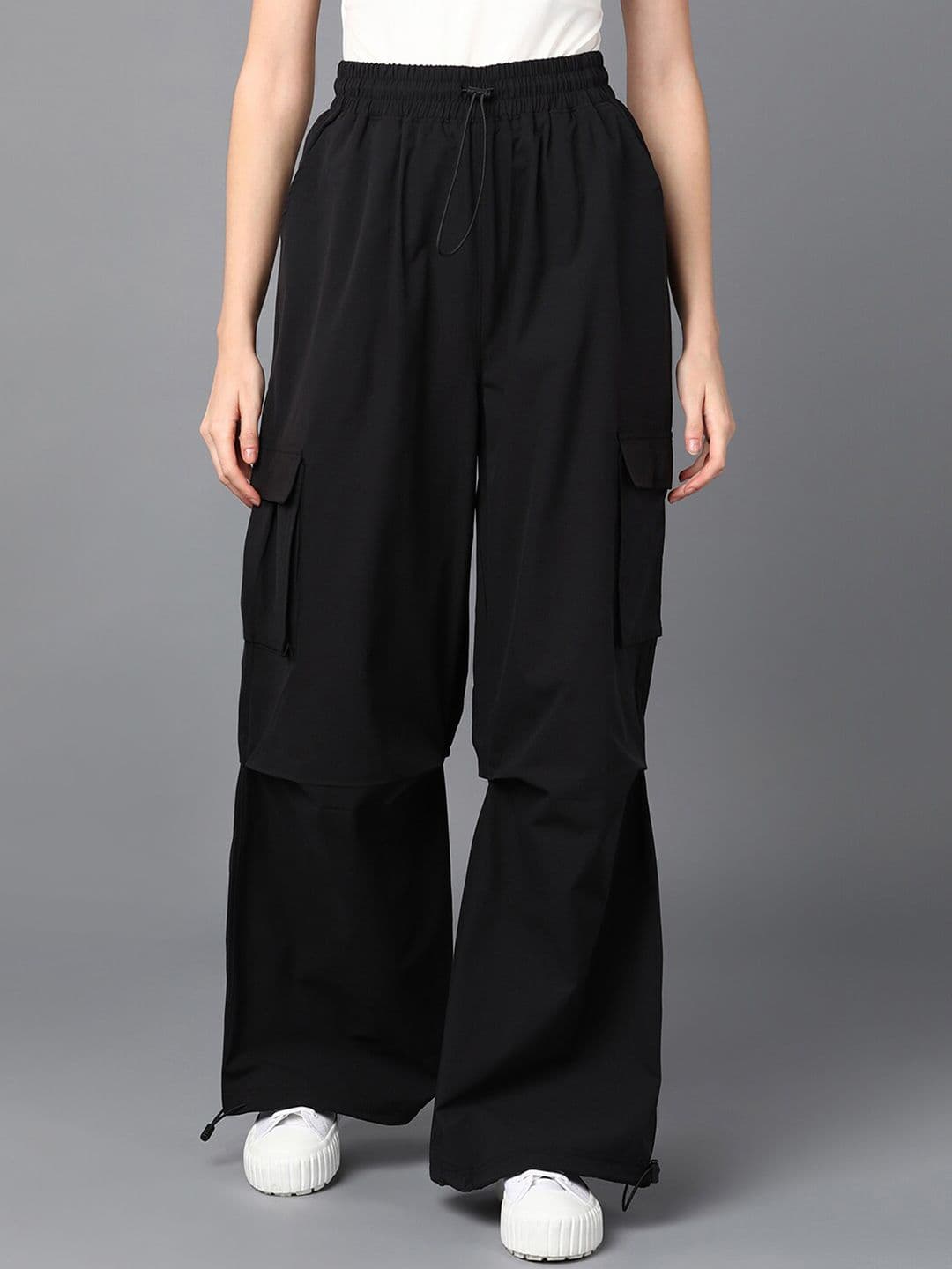 The Roadster Lifestyle Co. Women Solid Baggy Fit Parachute Trouser - view 1